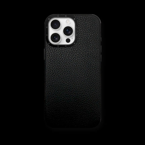 iPhone Case 16 / Full-Grain Leather - Black
