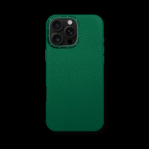 iPhone Case 16 / Full-Grain Leather - Evergreen
