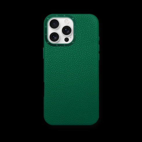 iPhone Case 16 / Full-Grain Leather - Evergreen