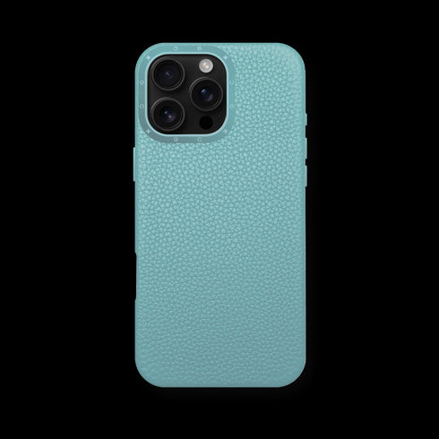 iPhone Case 16 / Full-Grain Leather - Sky
