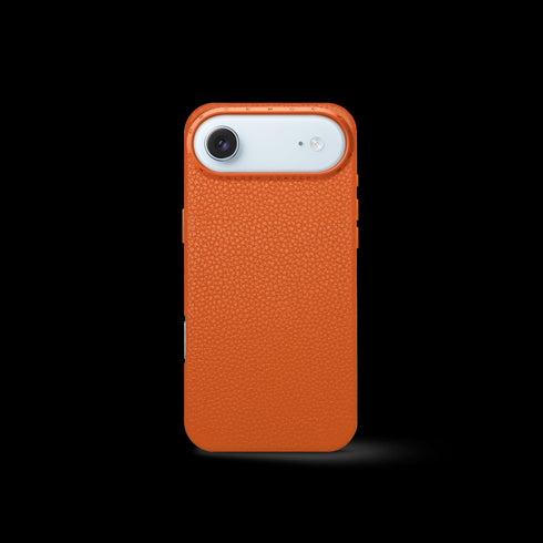iPhone Case 17 - Full-Grain Leather - Orange