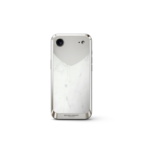 iPhone Case / RST17 - Magnetic Shield Marble Edition - Bianca Carrara - Silver