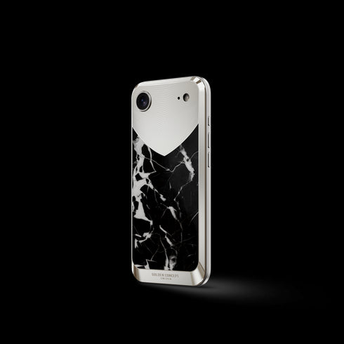 iPhone Case / RST17 - Magnetic Shield Marble Edition - Nero Marquina - Silver