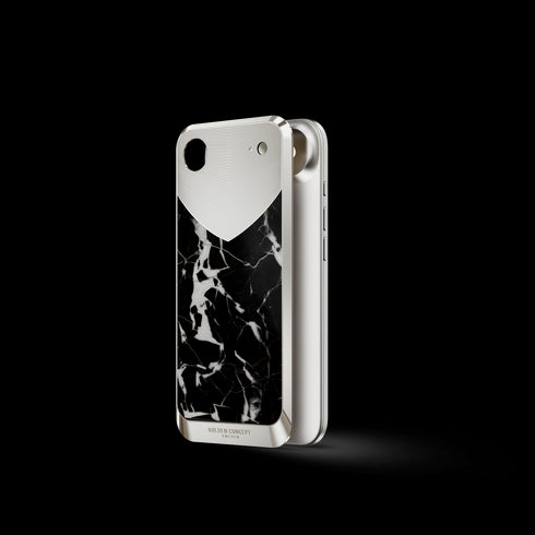 iPhone Case / RST17 - Magnetic Shield Marble Edition - Nero Marquina - Silver