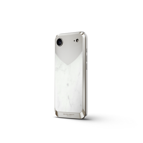 iPhone Case / RST17 - Magnetic Shield Marble Edition - Bianca Carrara - Silver