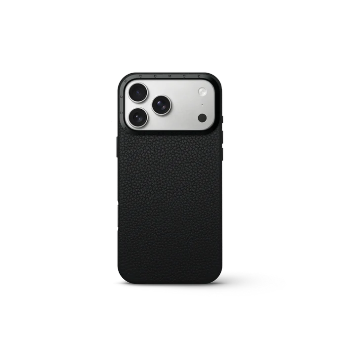 Black Leather Case for iPhone 17 Pro, Pro Max & Air | GOLDEN