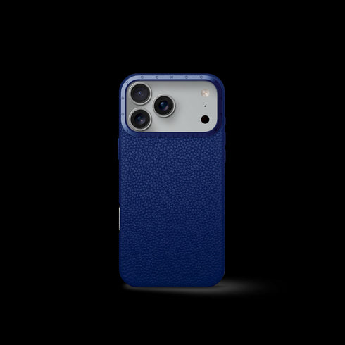 iPhone Case 17 - Full-Grain Leather - Deep Blue