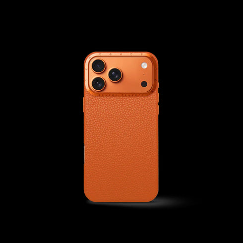 iPhone Case 17 - Full-Grain Leather - Orange