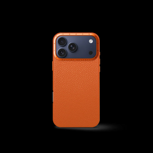 iPhone Case 17 - Full-Grain Leather - Orange