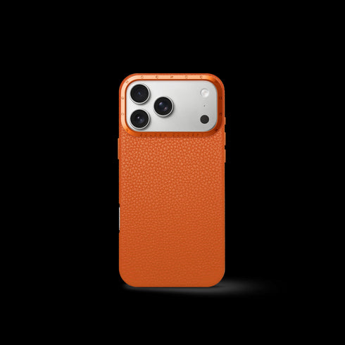 iPhone Case 17 - Full-Grain Leather - Orange