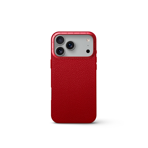 iPhone Case 17 - Full-Grain Leather - Cherry