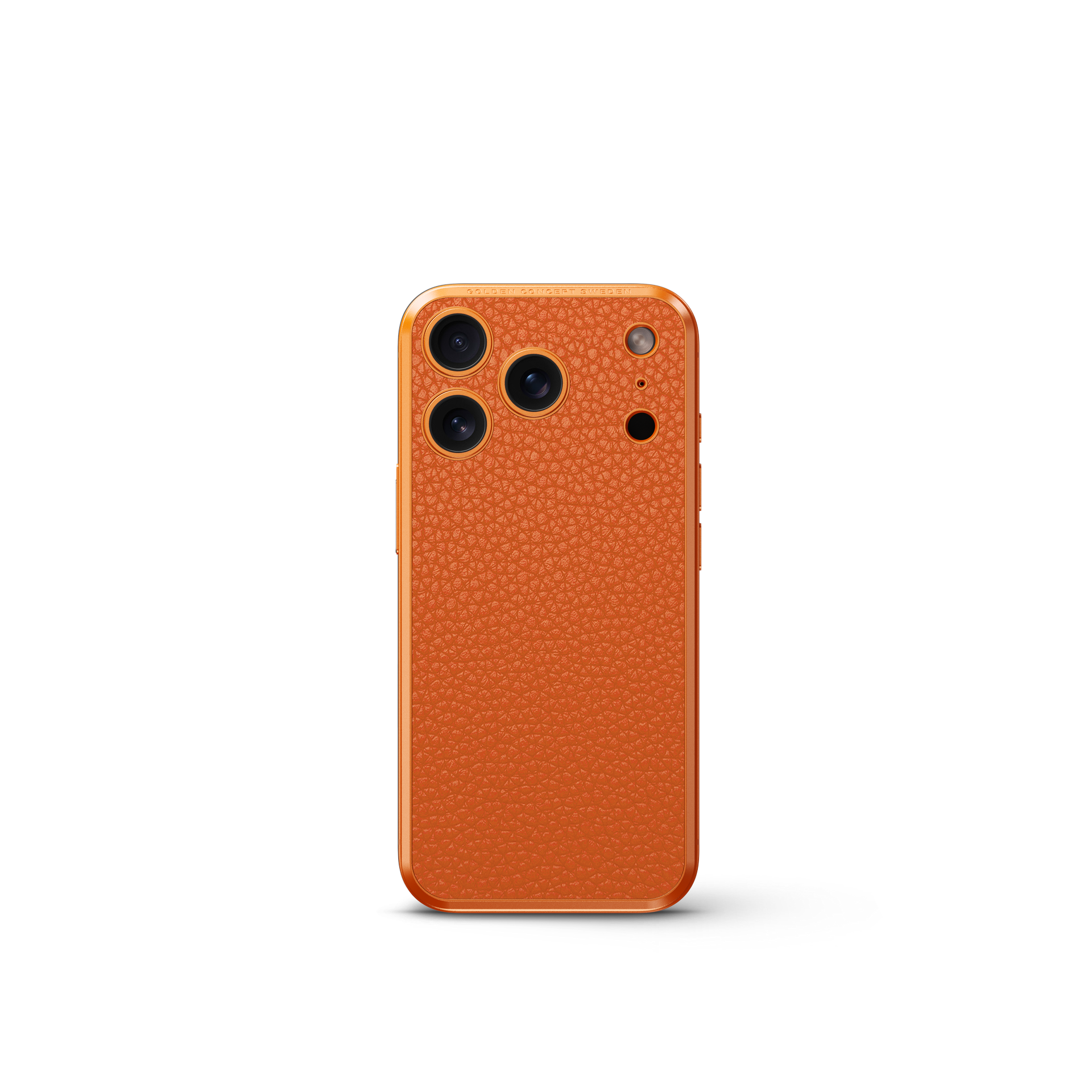 Full-Grain Leather Magnetic Shield Orange | GOLDEN CONCEPT