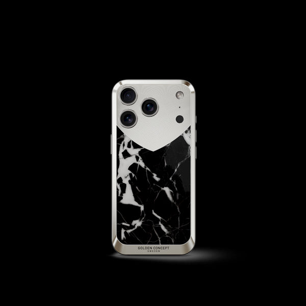 iPhone Case / RST17 - Magnetic Shield Marble Edition - Nero Marquina - Silver