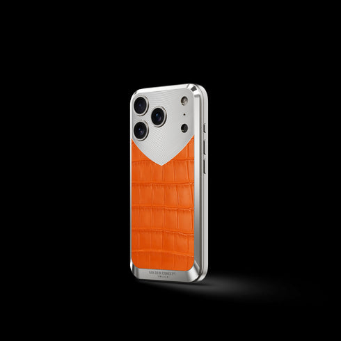 iPhone Case / RST17 - Magnetic Shield Alligator Edition - Matte Orange