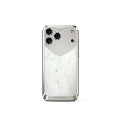 iPhone Case / RST17 - Magnetic Shield Marble Edition - Bianca Carrara - Silver