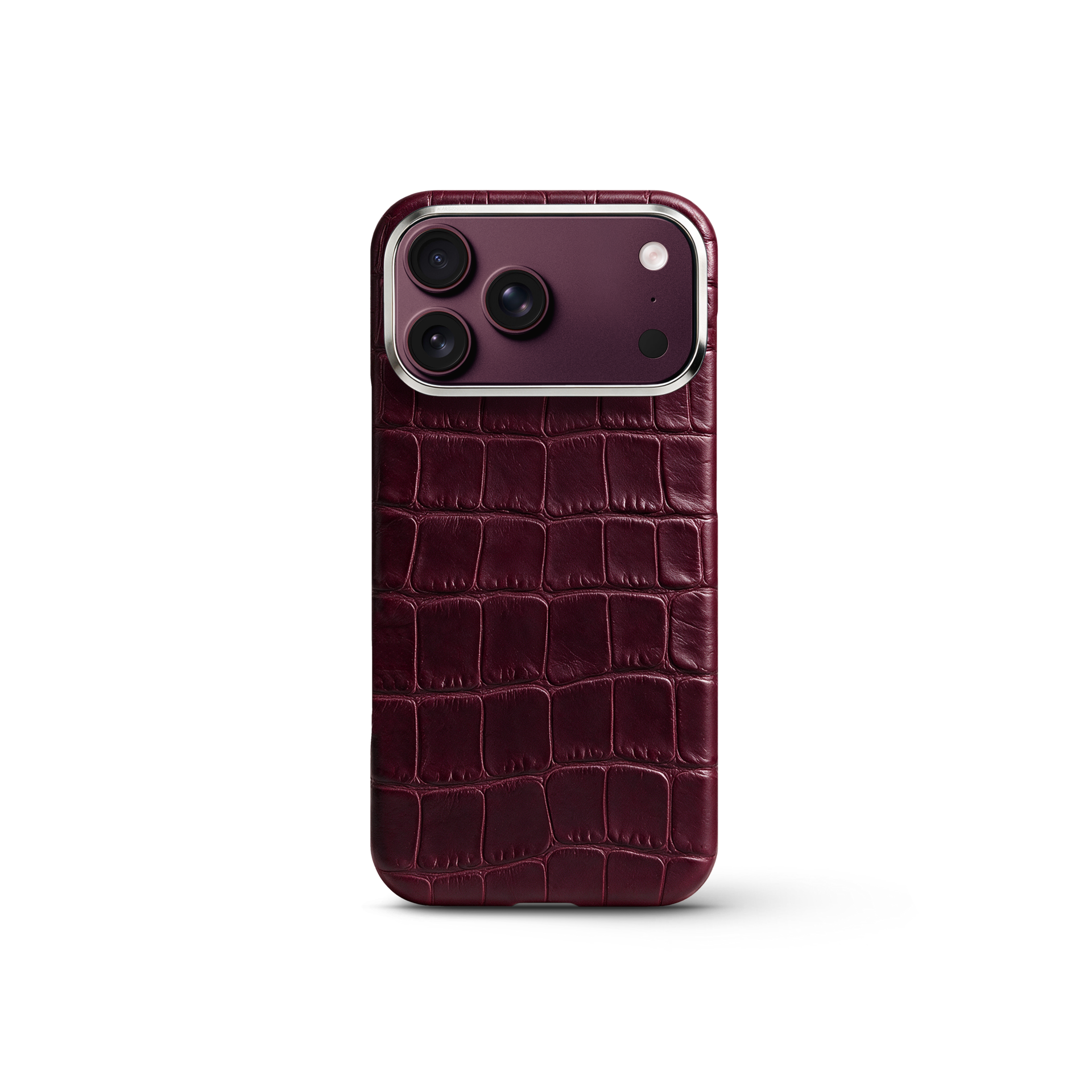 Burgundy Exotic Alligator iPhone 18 Pro Case | GOLDEN CONCEPT