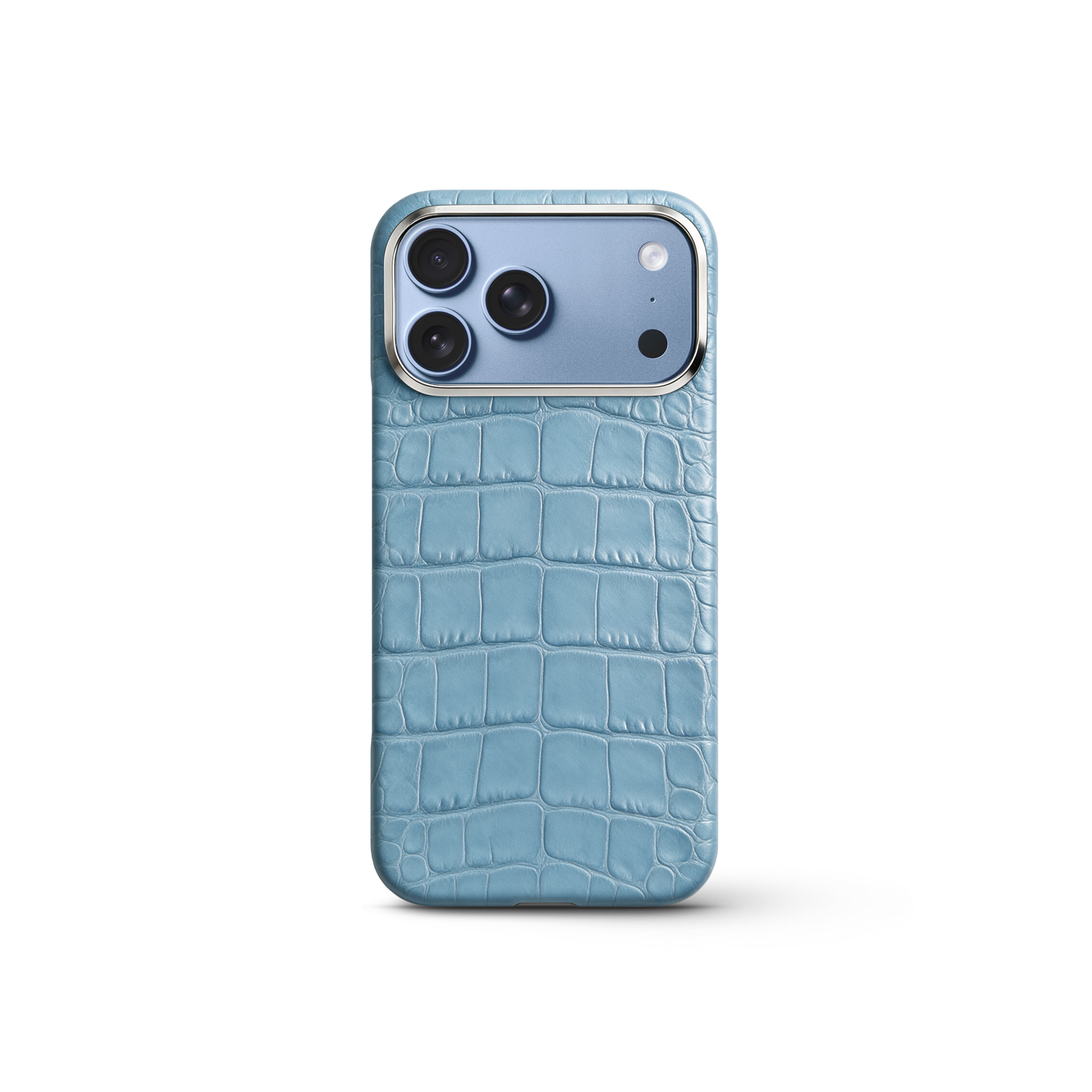 Light Blue Exotic Alligator iPhone 18 Pro Case | GOLDEN CONCEPT