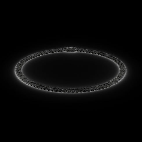 Necklace - Cuban Iced - Black