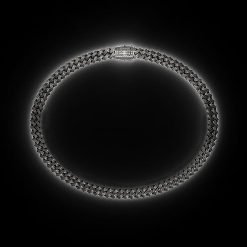 Necklace - Cuban Iced - Black