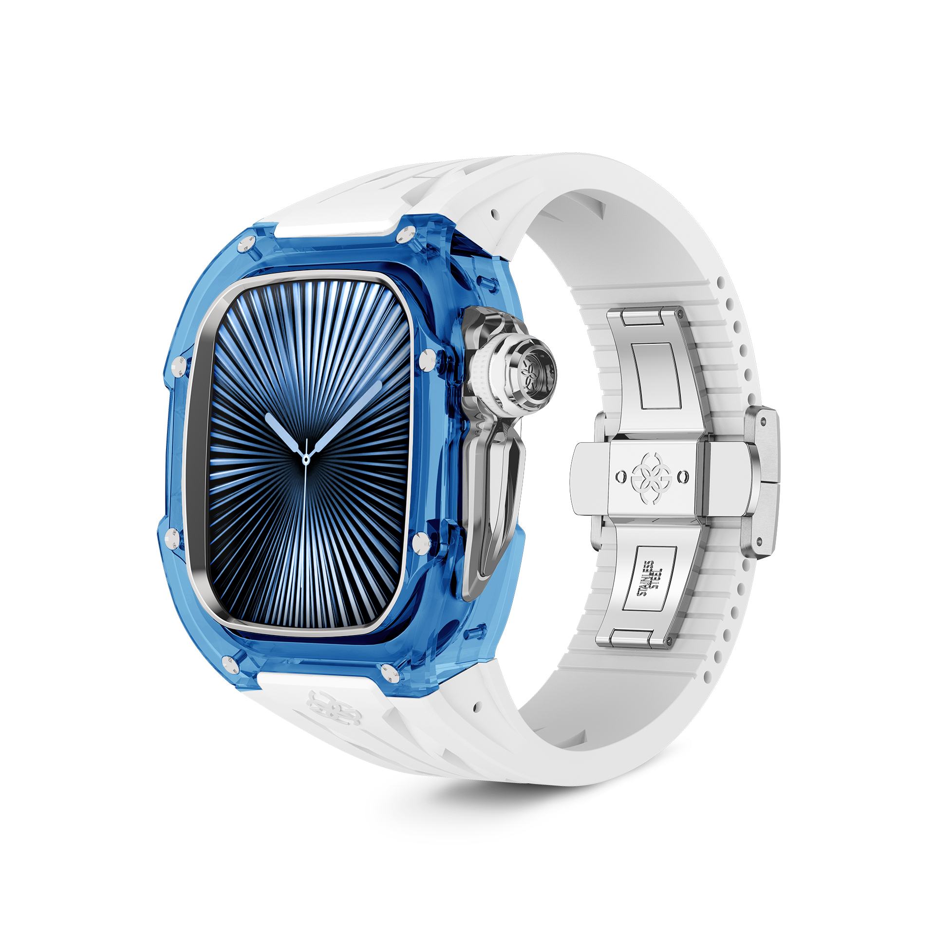 Sapphire Blue Apple Watch Case for new Series 10 | Golden