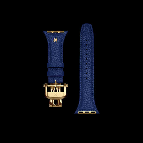 Apple Watch Strap / Full-Grain Leather - Deep Blue