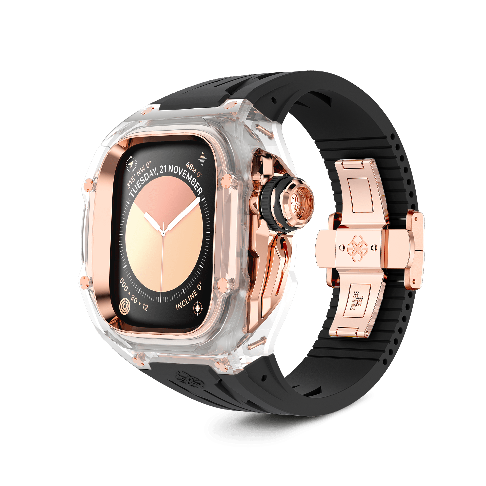 Apple Watch Case / RSTRIII49 - CRYSTAL ROSE - BLACK