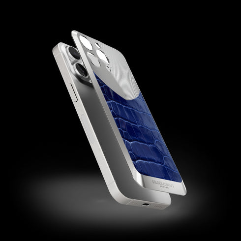 iPhone Case / RST16 - Magnetic Shield Alligator Edition - Glossy Blue