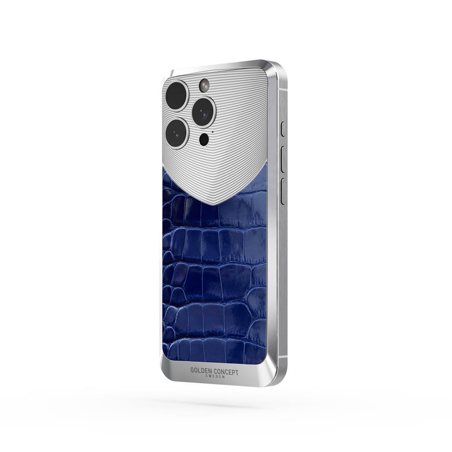 iPhone Case / RST16 - Magnetic Shield Alligator Edition - Glossy Blue