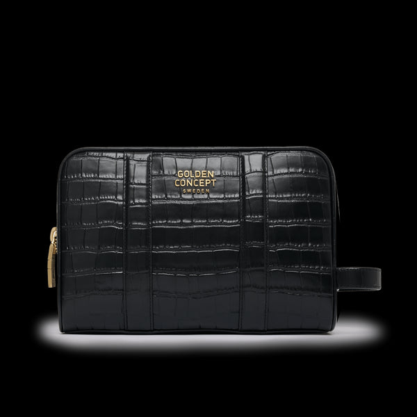 Toiletry Bag / Croco Embossed - Large