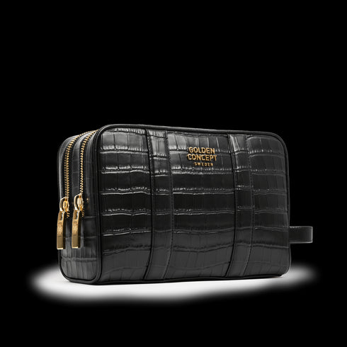 Toiletry Bag / Croco Embossed - Large