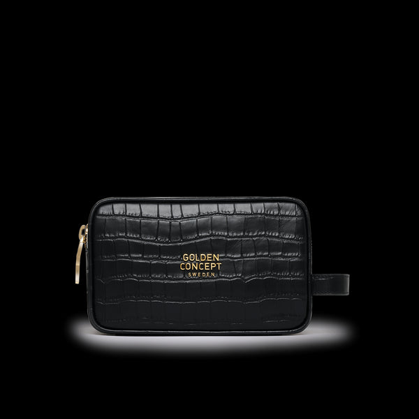 Toiletry Bag / Croco Embossed - Small