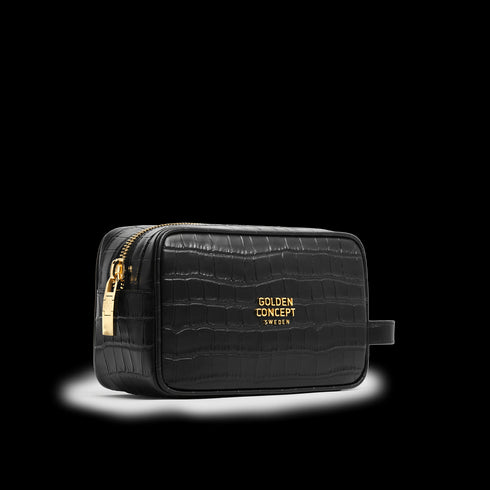 Toiletry Bag / Croco Embossed - Small
