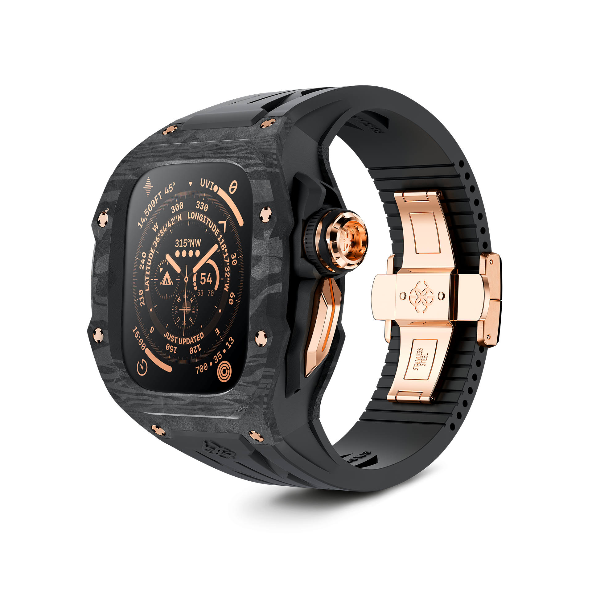 Apple Watch Case - RSC49 - ROSE GOLD CARBON – ゴールデンコンセプト