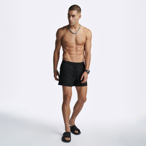 Swim Shorts Nylon - Black Embroidery